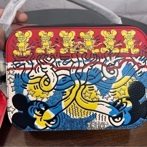 COACH X KEITH HARING DISNEY MICKEY MOUSE Crossbody Bag. Limited collectible edit - Picture 3 of 11